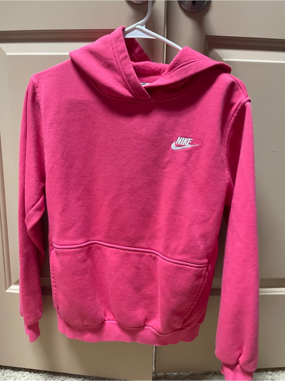 Nike Pink Pullover Hoodie with Logo